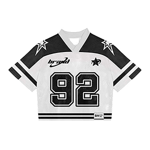 T-shirt Homme Personnalisé Style Streetwear Rétro Américain Vintage avec Maillot de Football Américain Classique en Maille Coupe Boxy – Maillots de Foot France - Product Image 6