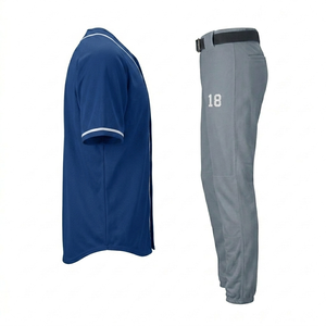 Ensemble uniforme de baseball personnalisé OEM |   Chemises et pantalons de baseball imprimés respirants |   Vêtements de sport pour équipes de softball unisexes en gros - Product Image 1
