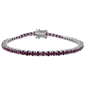 <b>Ruby</b> <b>Bracelet</b> in 92.5 Sterling Silver KLSB-20248 - Product Image 1