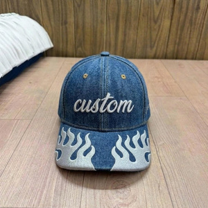 Gorra de béisbol para hombre y mujer, personalizable con bordado en la parte delantera y el borde, 6 paneles, tela de algodón, calidad premium, fábrica OEM - Product Image 1