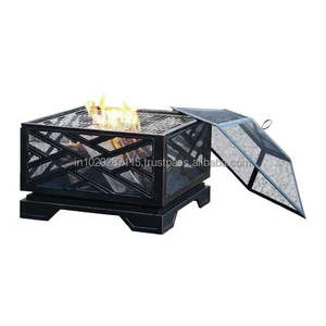 Rustic farmhouse style iron <b>fire</b> <b>pit</b> ideal for garden decoration adding traditional warmth and beauty to outdoor living - Product Image 1