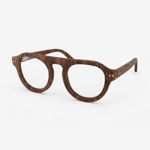 Wholesale Handcrafted Wooden <b>Sunglasses</b> Custom Logo OEM ODM Eco-Friendly Polarized Walnut Wood Eyewear <b>Vintage</b> Oval Frames - Product Image 2