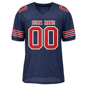 2k26 Nouveau style de maillot de football américain personnalisé pour hommes, col en V, manches courtes, uniforme d'équipe, chemise athlétique de performance - Product Image 4