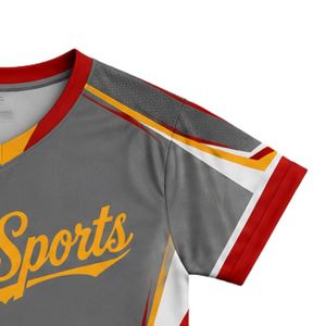 Jersey de Lacrosse Sublimado Gris y Rojo Unisex, Uniforme Deportivo Reversible de Poliéster Ligero, Ropa Deportiva para Equipo, Ropa de Entrenamiento Atlético - Product Image 6