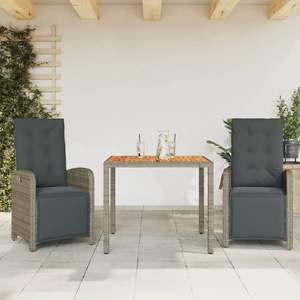 Set Bistrot Grigio per Arredamento da Giardino e Esterni - Product Image 1