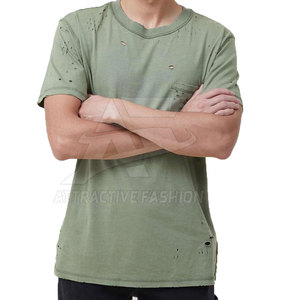 Comfortable Use Fashionable Men Distressed <b>T</b> <b>Shirt</b> Custom Size Made Men Distressed <b>T</b> <b>Shirt</b> Low Moq - Product Image 2