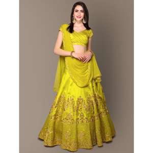 Décorations de fête élégantes Lehenga Choli brodées au néon sophistiquées - Product Image 4