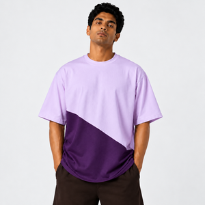 T-shirt pour homme de qualité supérieure, nouveau modèle, tissu tissé en polyester/coton écologique, imprimé tie-dye, design vierge, t-shirt personnalisé pour homme - Product Image 4