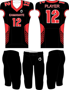 Uniformes de Fútbol Americano Personalizados para Adultos, Transpirables, Tallas Grandes, Manga Corta, Cuello en V, Logotipo Frontal en Tela Twill para Hombre - Product Image 3