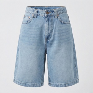 Shorts longs en jean décontractés pour femmes, effet déchiré, imprimé, respirant, qualité supérieure, tenue de mode streetwear estivale - Product Image 1