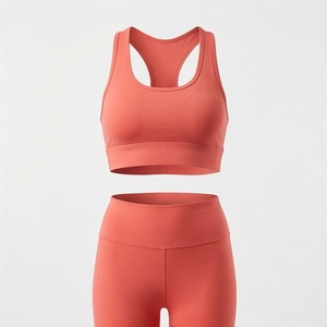 Traje Deportivo de Yoga para Mujer, Estilo Chaleco de Una Pieza con Sujetador, Pantalones de Cintura Alta con Efecto Levanta Glúteos, Ropa Deportiva sin Costuras para Gimnasio - Product Image 1