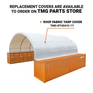 Tenda Container a Doppia Struttura 40FT X 40FT con Copertura in PVC Resistente da 21 oz TMG DT4041C (Precedentemente DT4040C) - Product Image 6