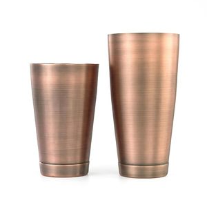 Antique Copper Boston <b>Shaker</b> <b>Set</b>, 2 Piece Stainless Steel <b>Cocktail</b> <b>Shaker</b> for Professional Bartenders and Bar Supplies - Product Image 3