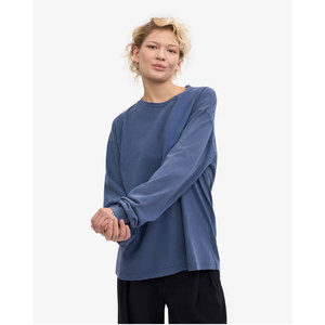 Camiseta Esencial de Manga Larga para Mujer, Suave, Modal, Cuello Redondo, Básica, para Combinar, Roja, Sólida, Cómoda, de Manga Larga - Product Image 3