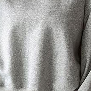 Sudadera Gris Claro con Cuello Alto Simulado y Detalle de Costura en V Pequeño, Corte Holgado, Mangas Largas, Puños y Dobladillo con Ribetes, Personalización de Logotipo - Product Image 5