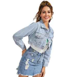 กระโปรงยีนส์ทรงเอเอวสูงแบบวินเทจน่ารักสไตล์เรโทร  ทรงเอไลน์สั้น  ไม่สมมาตร  เป็นมิตรกับสิ่งแวดล้อม ระบายอากาศได้ดี เหมาะสำหรับฤดูร้อน คุณภาพส่งออกขายส่ง - Product Image 5