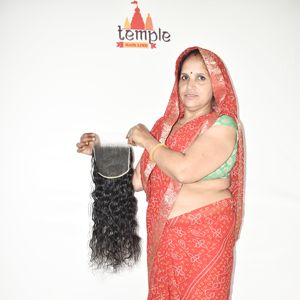 ผมต่อแบบอินเดียน ร็อว์ 6*6 HD คลอเซอร์ ผลิตจากผมแท้ธรรมชาติ ลอนลึก แบบเย็บสองชั้น ไม่ผ่านการย้อมสี ไม่มีสารเคมี  ทำจากผมมนุษย์ - Product Image 4