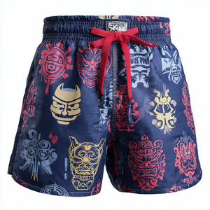 Pantalones Cortos de Boxeo Muay Thai MMA Personalizados para Hombre, Elásticos, Transpirables, Ligeros, con Logotipo Frontal, para Entrenamiento en el Gimnasio - Product Image 3