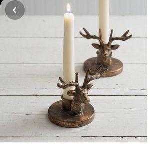Christmas candle holder reindeer candle holder deer candle <b>stand</b> festive candle holder Christmas decor holiday candle holder <b>tea</b> - Product Image 1