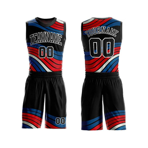 Conjunto de Uniforme de Baloncesto Sublimado Personalizado con Cuello en V, Jersey sin Mangas y Pantalones Cortos, Transpirable, Absorbente de Humedad, 100% Poliéster, Unisex - Product Image 2