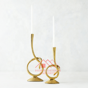 Gold Candlestick Holder Metal - Product Image 2