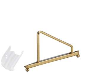 Creative 2 Slot Iron Napkin <b>Holder</b> with Round Base Rose Gold Copper Paper Dispenser Stand for <b>Kitchen</b> Countertop Napkin <b>Holder</b> - Product Image 1