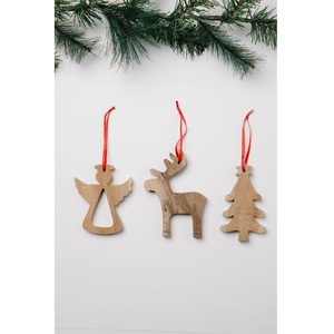 <b>Wooden</b> <b>Christmas</b> Ornaments Angel Deer <b>Tree</b> Hanging Decorations For Holiday <b>Tree</b> Decoration - Product Image 1