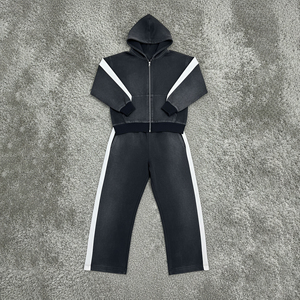 Survêtements de jogging vintage pour hommes de haute qualité, à capuche, imprimés, avec logo personnalisé, 100 % coton molletonné, effet délavé, style streetwear - Product Image 5