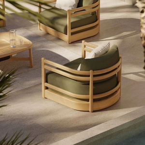 Sofá Seccional en Forma de L con Estructura de Madera Sólida Minimalista OEM, Cojines Extraíbles, Ecológico y Duradero para Sala de Estar o Apartamento - Product Image 4