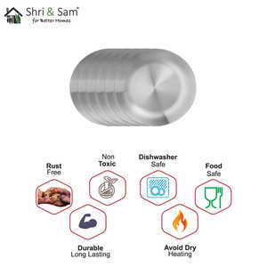 6 PCS <b>Side</b> <b>Plate</b> Signature in Matt Stainless Steel Dishes & <b>Plates</b> - Product Image 1