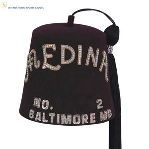 Chapeau de cérémonie maçonnique traditionnel pour rassemblements fraternels, chapeau Shriners personnalisable unisexe, conçu pour les événements et cérémonies décontractées - Product Image 1