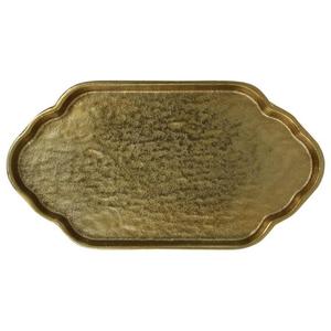Latest Design Luxury Metal Serving <b>Tray</b> Solid Finish Residential Use Decorative <b>Trays</b> Irregular Shape Gold Color Wedding <b>Tray</b> - Product Image 1