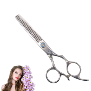 Ciseaux de coiffure professionnels de 6 pouces à double lame pour hommes, outil de beauté avec manche en acier inoxydable - Product Image 1