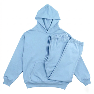 Ensemble de survêtement premium en coton et polyester mélangé pour homme, tenue de loisirs, survêtement de jogging, coutures renforcées, vêtements de sport, bleu marine foncé - Product Image 6