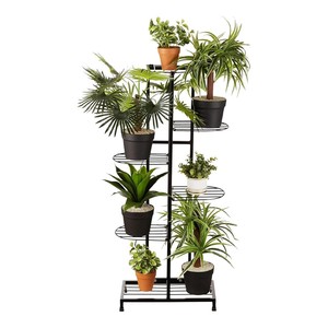Support de plante minimaliste en bois de teck avec piétement doré, diamètre 35 cm x hauteur 85 cm |   Fabriqué à la main à Moradabad - Product Image 2