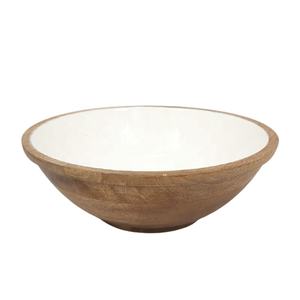 Handmade Best Quality <b>Bowl</b> Classic Design Serving <b>Bowl</b> Mango Wood Round <b>Bowl</b> Stick <b>Enamel</b> From India. - Product Image 2