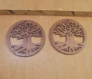 Décoration murale en bois Arbre de Vie, découpe ronde, artisanat pour la maison - Product Image 1