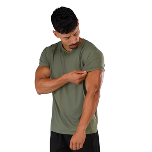 Chemise tactique à manches courtes olive pour homme Proflex, confortable, de qualité supérieure, idéale pour la gym, élégante, décontractée, vente en gros - Product Image 4