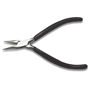 Alicates de punta fina de acero inoxidable con mango de PVC de 4.5 pulgadas y doble resorte, herramienta para hacer joyas DIY - Product Image 1