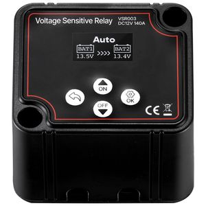 Isolatore per Doppia Batteria 12V 140 Amp Smart Manuale/Automatico VSR con Schermo LCD, Relè Sensibile alla Tensione per Sistemi Elettrici RV - Product Image 3
