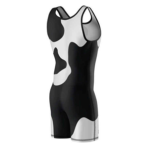Mens Cow Print <b>Wrestling</b> <b>Singlet</b> Fitted Stretch Spandex Polyester Seamless Compression Sportswear Training <b>Singlet</b> mens <b>singlet</b> - Product Image 2