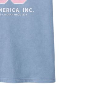 T-shirt vintage athlétique bleu clair en coton doux à col rond et manches courtes – Vêtement décontracté et tendance pour le quotidien - Product Image 6