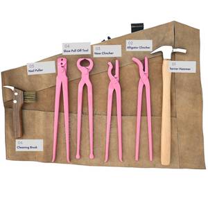 ชุดเครื่องมือช่างเกือกม้า พร้อมเครื่องมือถอดรองเท้าม้า ที่ดึงตะปู ค้อนตอกตะปู ที่ดึงตะปูแบบโค้ง และแปรงทำความสะอาดพร้อมตะขอ - Product Image 3