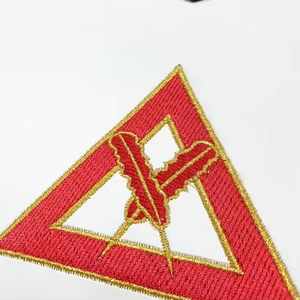 Secretary Royal Arch Chapter apron red <b>machine</b> embroidery masonic apron fraternal regalia ceremonial apron - Product Image 1