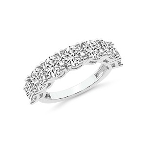 Magnifique alliance d'anniversaire Adela en or massif 14k/18k avec diamant de laboratoire rond (1 carat) Tw. Bague pour femme à porter lors de fêtes - Product Image 4