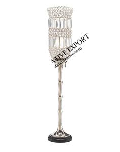 Grand bougeoir votif en cristal fait à la main décoration de table de fête de mariage élégante avec un design unique - Product Image 2