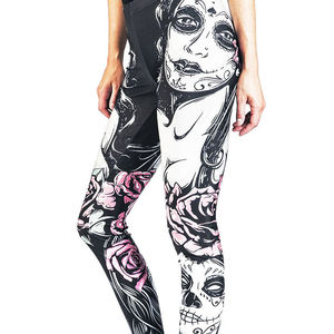 กางเกงเลกกิ้งออกกำลังกายสำหรับผู้หญิง กระชับสัดส่วน ยกกระชับสะโพก ลายพิมพ์ซับลิเมชั่น เหมาะสำหรับโยคะ ฟิตเนส และเล่นกีฬา - Product Image 6