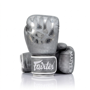 Fairtex <b>Silver</b> Boxing <b>Gloves</b> Closure Finger Slits Martial Arts Gear Adults Fairtex Hot Selling Products For Gym Training - Product Image 1