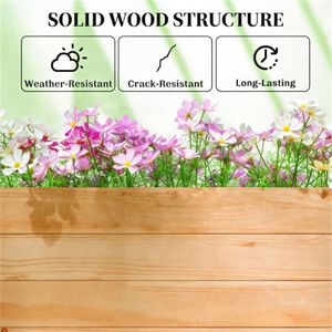 Jardinière surélevée en bois, bac à fleurs et support pour plantes, treillis pour plantes grimpantes, produit de clôture et de portails haut de gamme - Product Image 4