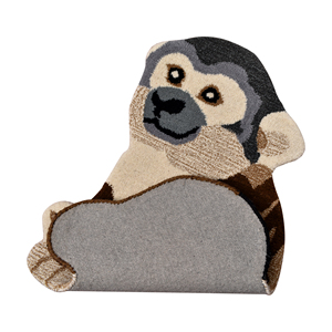 Alfombra Moderna de Lana Hecha a Mano con Diseño de Mono, Alfombra Grande con Silueta de Primate de la Selva - Product Image 5